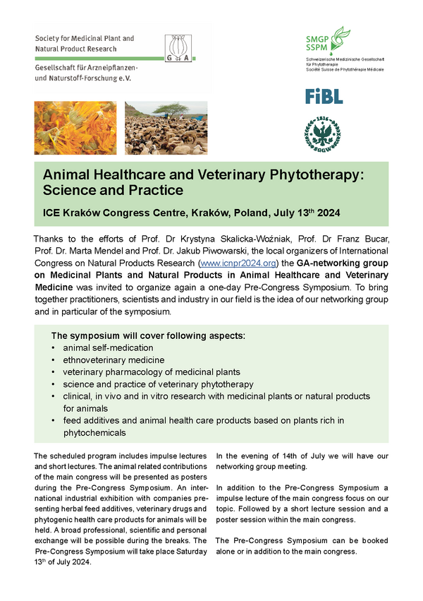 Cover Flyer Animal Helath Care Congress 2024.